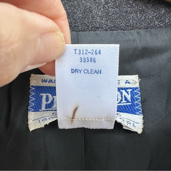 Vintage Pendleton Charcoal Wool Blazer Size 8 Double Breasted Academia Style - Picture 5 of 9